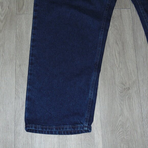 Wrangler Mens Jeans Premium Denim Pant Size 46X30 5 Star Relaxed Fit Cotton Blue - Picture 3 of 14